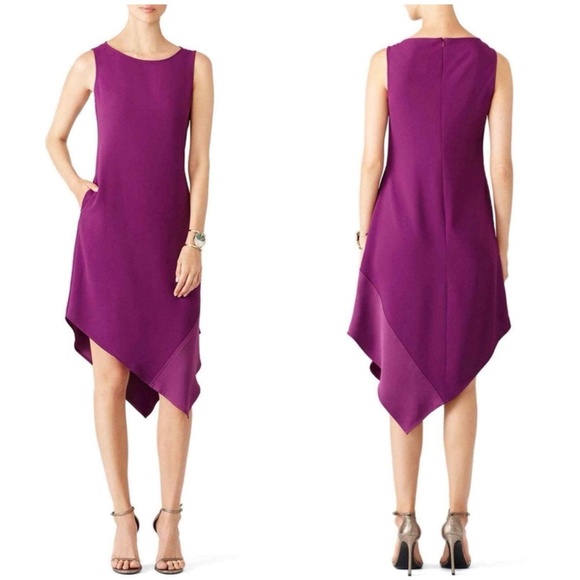 Trina Turk Sleeveless Purple Plum Blossom Joyous Asymmetrical Dress Size S NWT - Picture 2 of 13